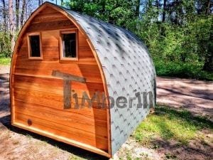 Jardin Extérieur Sauna En Bois Cèdre Rouge Avec Chauffage électrique Et Porche (16)