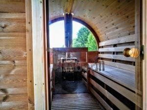 Sauna Extérieur Avec Remorque, Vestiaire Et Poêle à Bois Harvia (20)