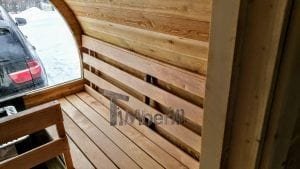 Sauna Extérieur Avec Remorque, Vestiaire Et Poêle à Bois Harvia (27)