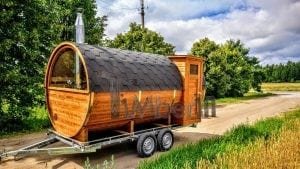 Sauna Extérieur Avec Remorque, Vestiaire Et Poêle à Bois Harvia (31)