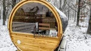 Sauna Extérieur Avec Remorque, Vestiaire Et Poêle à Bois Harvia (8)
