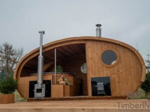 Sauna Ovale Extérieur Avec Bain Nordique Intégré (71)